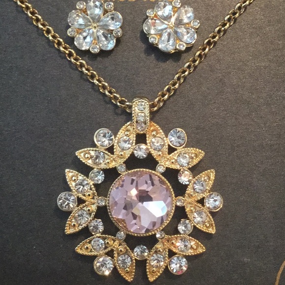 🌸NWT Just Too Brillant “Monet “New Necklace / Earrings Fun Set🌸Must Have 🌸 - Picture 2 of 8